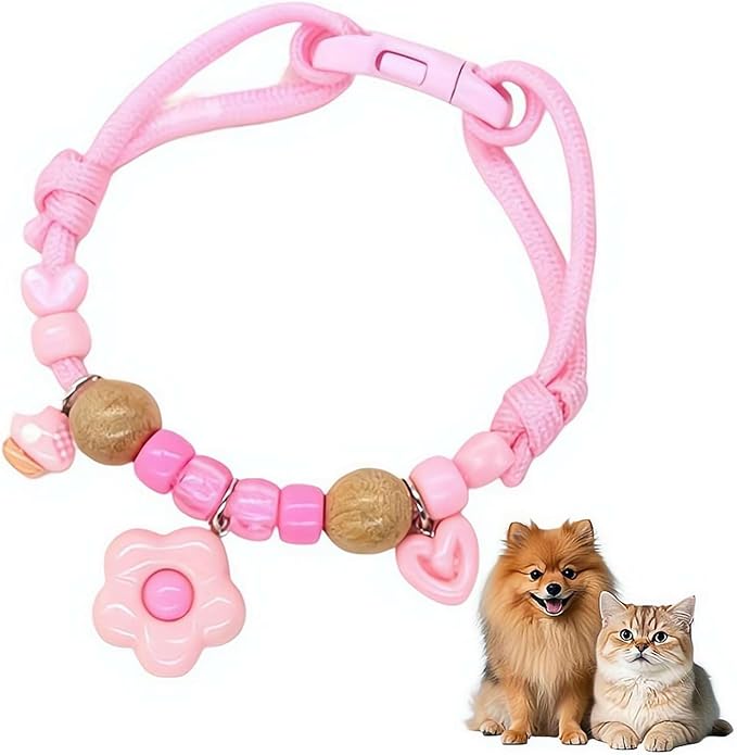 Camphor Wood Adjustable Pet Collar - Repels Mosquitoes, Fleas, And Lice.