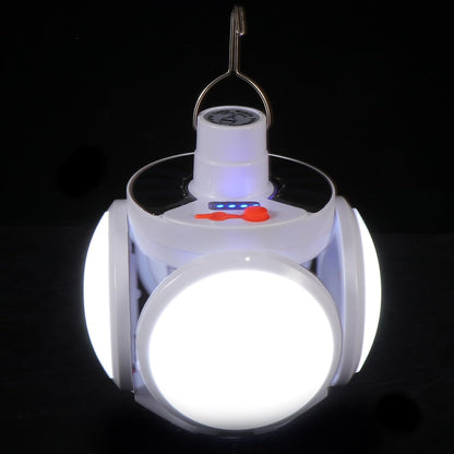 Solar Rechargeable LED Lantern Bulb with Hanging Hook