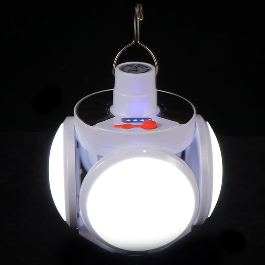 Solar Rechargeable LED Lantern Bulb with Hanging Hook