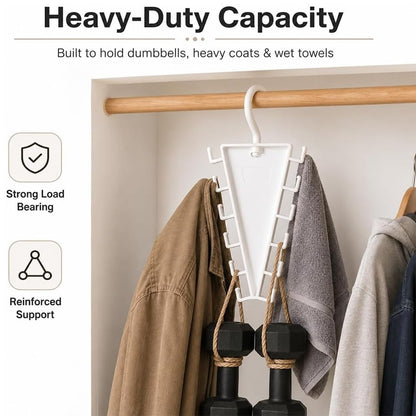 V Shape Double-Sided Closet Organizer Hanger with 12 Hooks