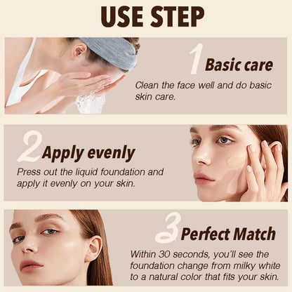 Foundation 4 in 1 - Medium Spectrum with SPF 50+, Color Changing Foundation
