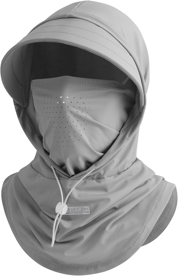 Cooling Breathable Balaclava Full Face Mask with Wide Brim Sun UV Protection Hood