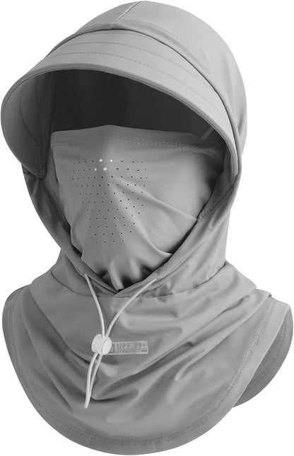 Cooling Breathable Balaclava Full Face Mask with Wide Brim Sun UV Protection Hood