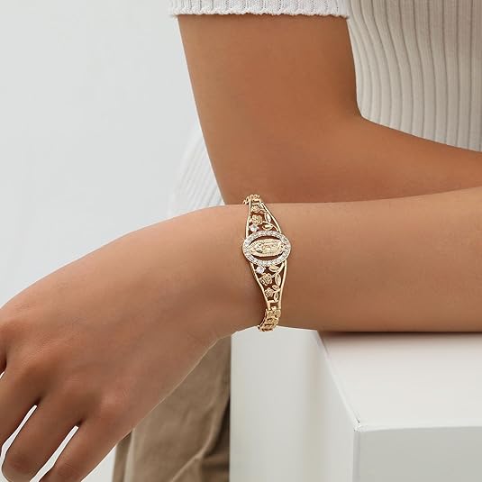 Virgin Mary Bracelets for Women-Hypoallergenic Non Tarnish Trendy Jewelry