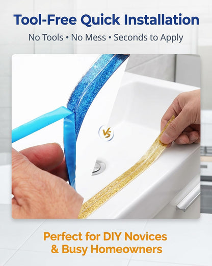 Flexible Caulk Moulding Trim Strips,Self-Adhesive Gap Beautifying Tape 6 m / 19.7 ft