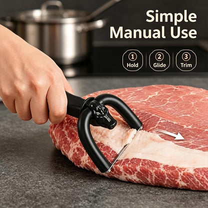 Hand‑Held Meat Fat Trimming Tool, Household Beef & Pork Fat Remover Slicer