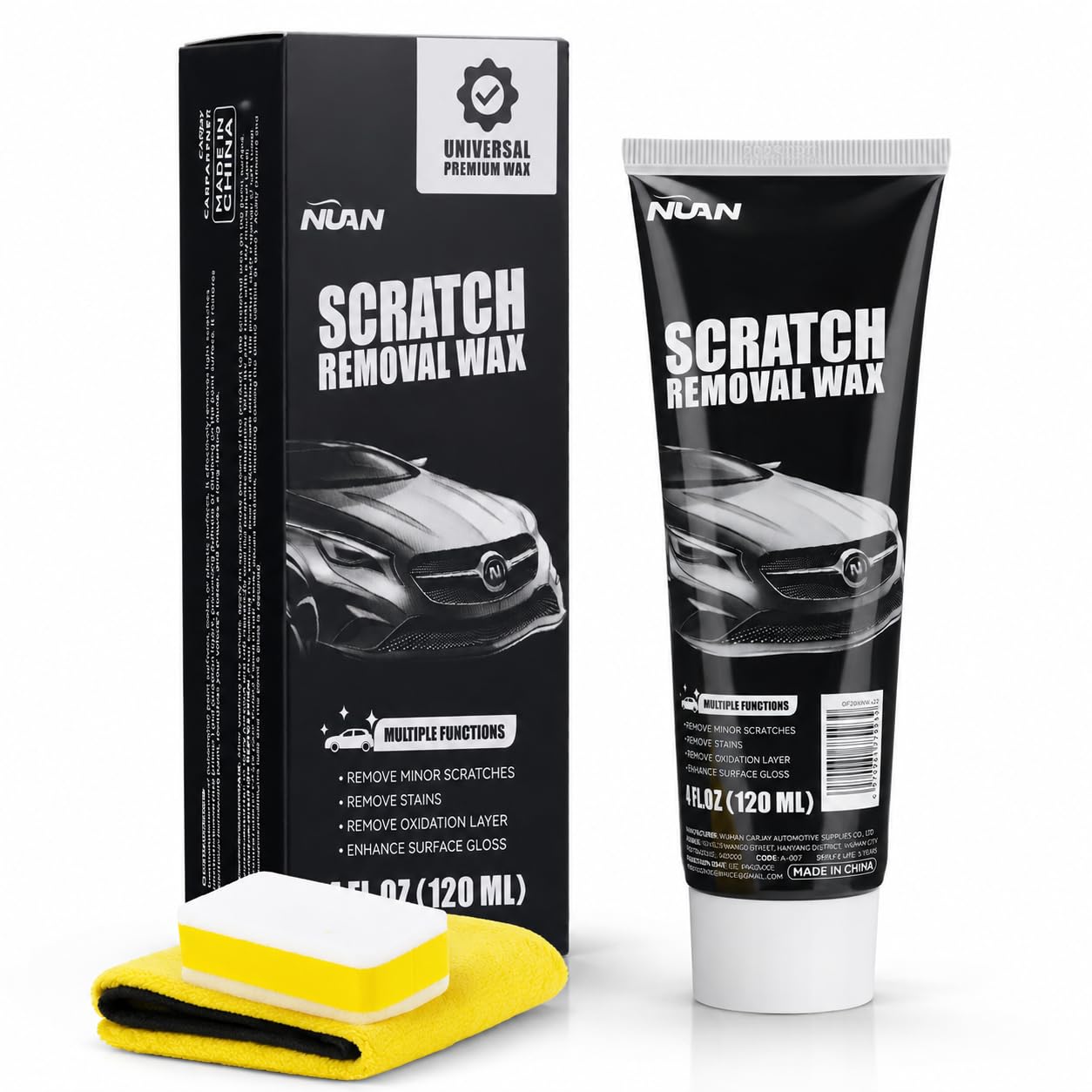 Scratch Remover for Vehicles, 2026 Upgraded Car Scratch Removal Wax Kit