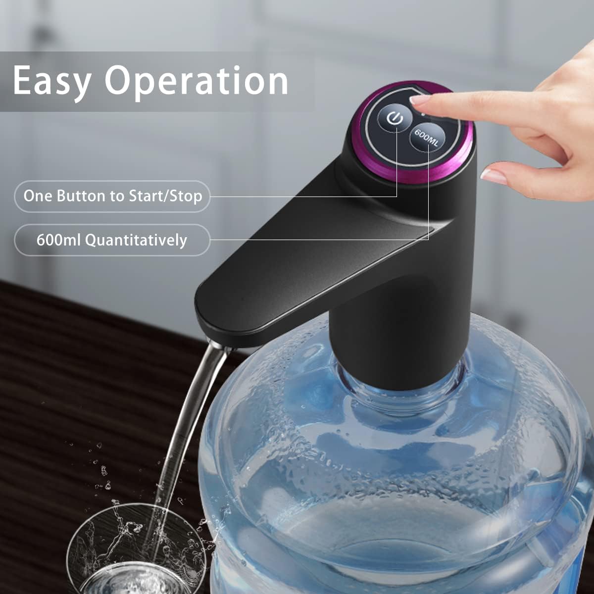 Water Dispenser Portable USB Charging Electric Bottle Pump