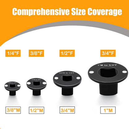 4PCS Magnetic Drive Ratchet Wrench Adapter Set
