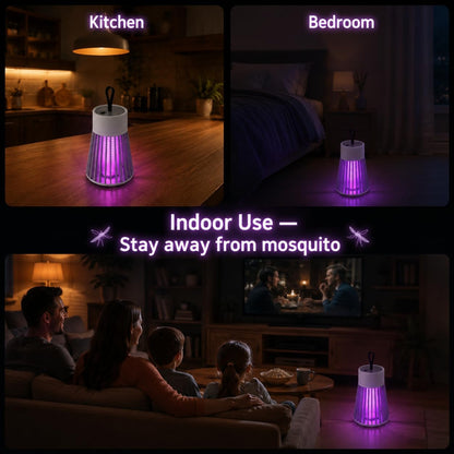 Portable USB Recharge Fly Zapper Mosquito Killer for Bedroom Patio Camping Home