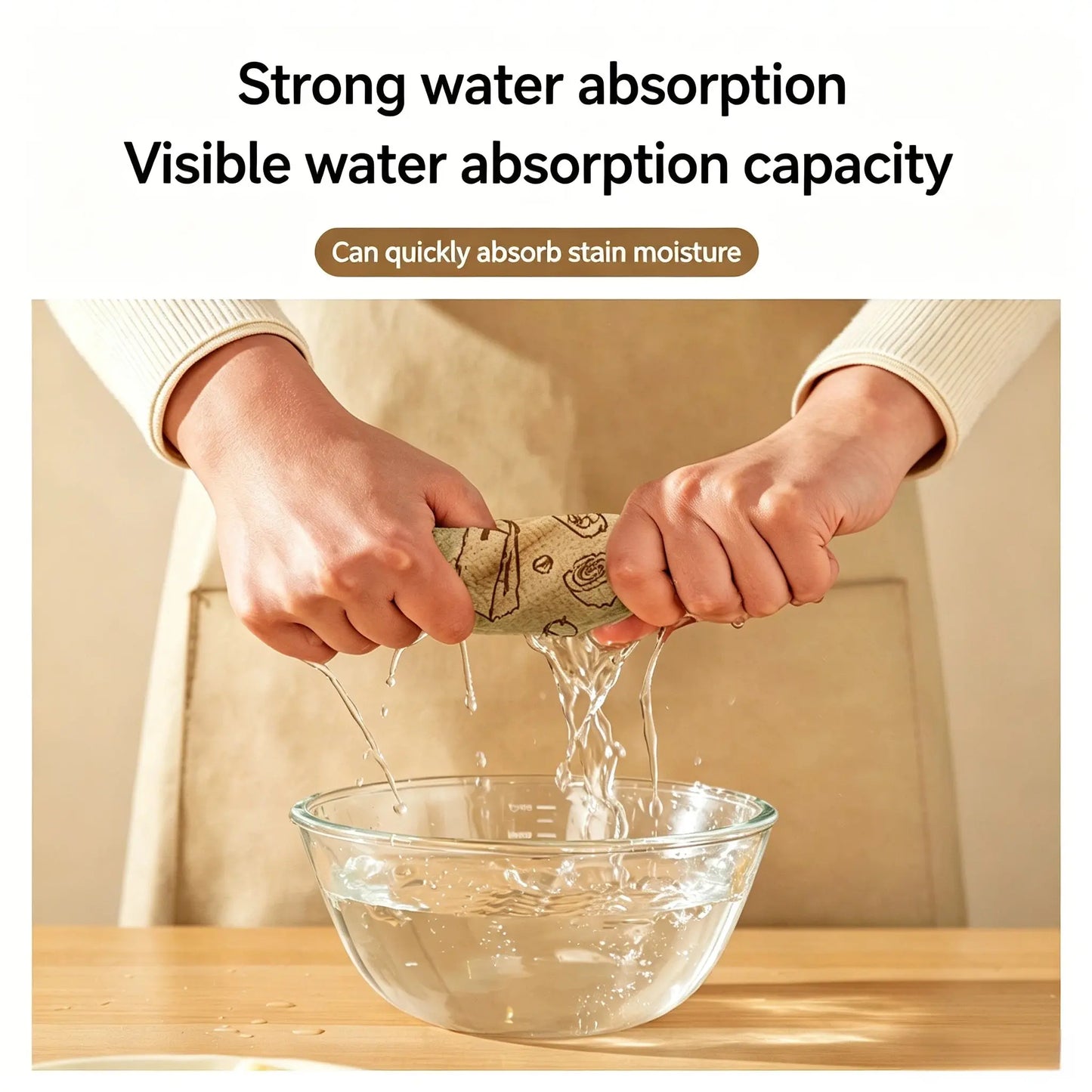 20 Sheets/Roll Disposable Kitchen Cleaning Cloth Roll