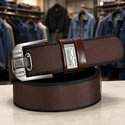 Men’s Nylon Canvas Belt with Pin Buckle