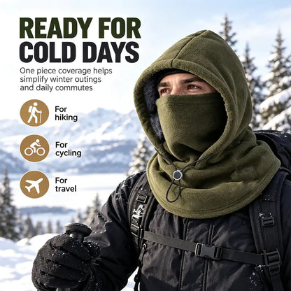 Unisex Cold Weather Fleece Balaclava Hat - Thick Fleece Linings