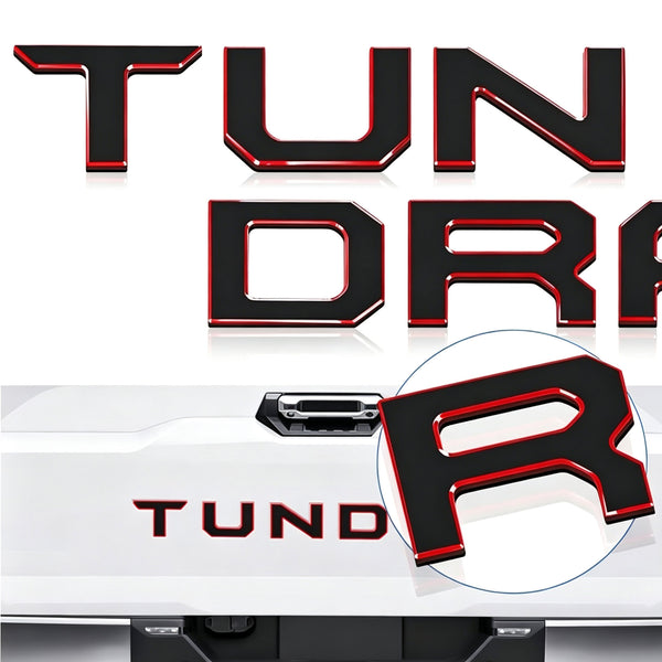 Toyota Tundra Tailgate Insert Letters 3D Raised Rear Emblems