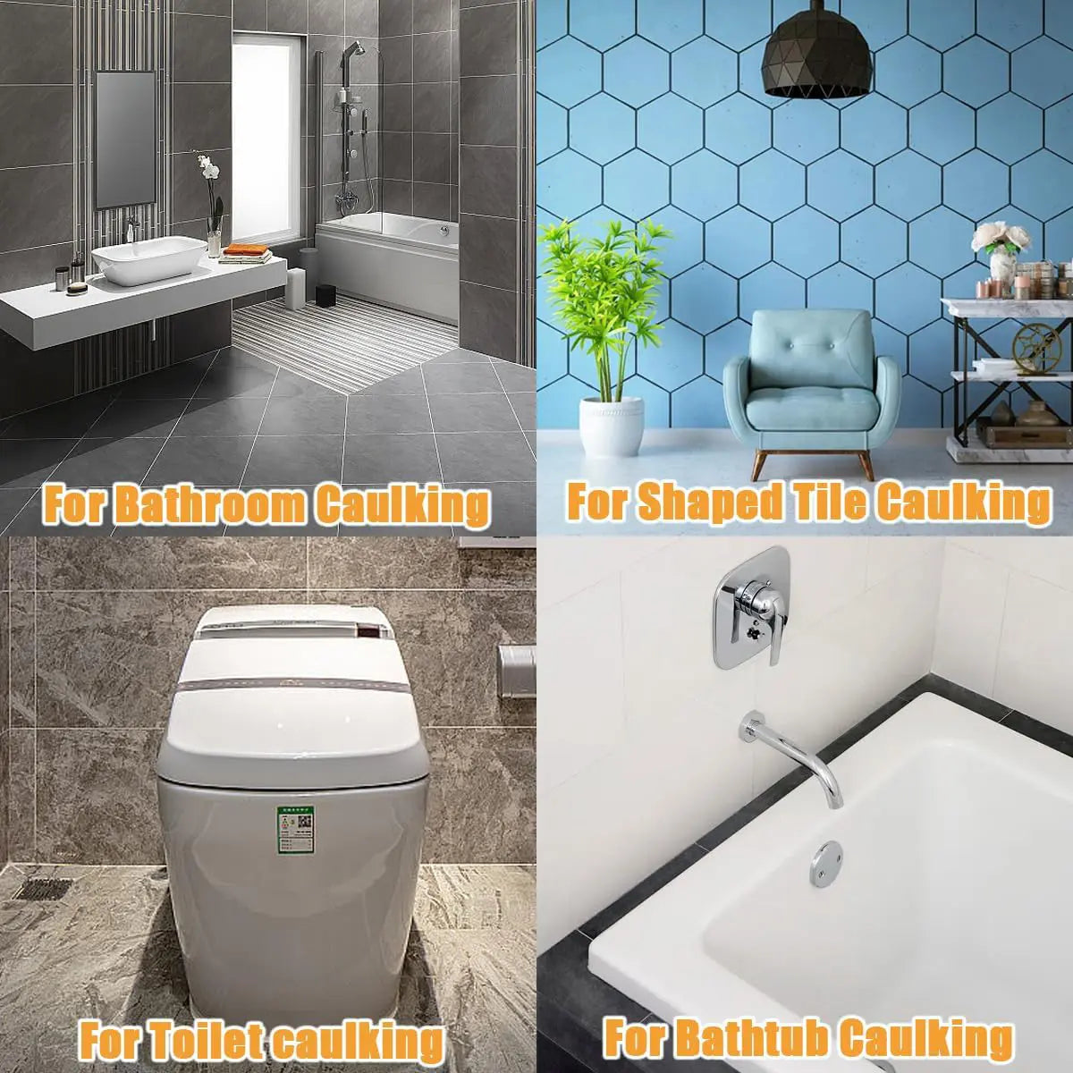 Silicone Caulking Tools - 3 in 1 Sealant Finishing Tool Grout Remove Scraper
