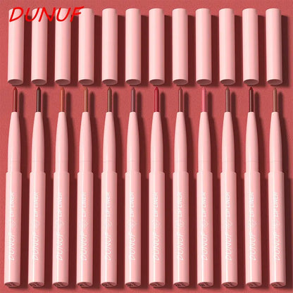 12 Colors Retractable Lip Liner Kit, Creamy Matte Lip Sculpting