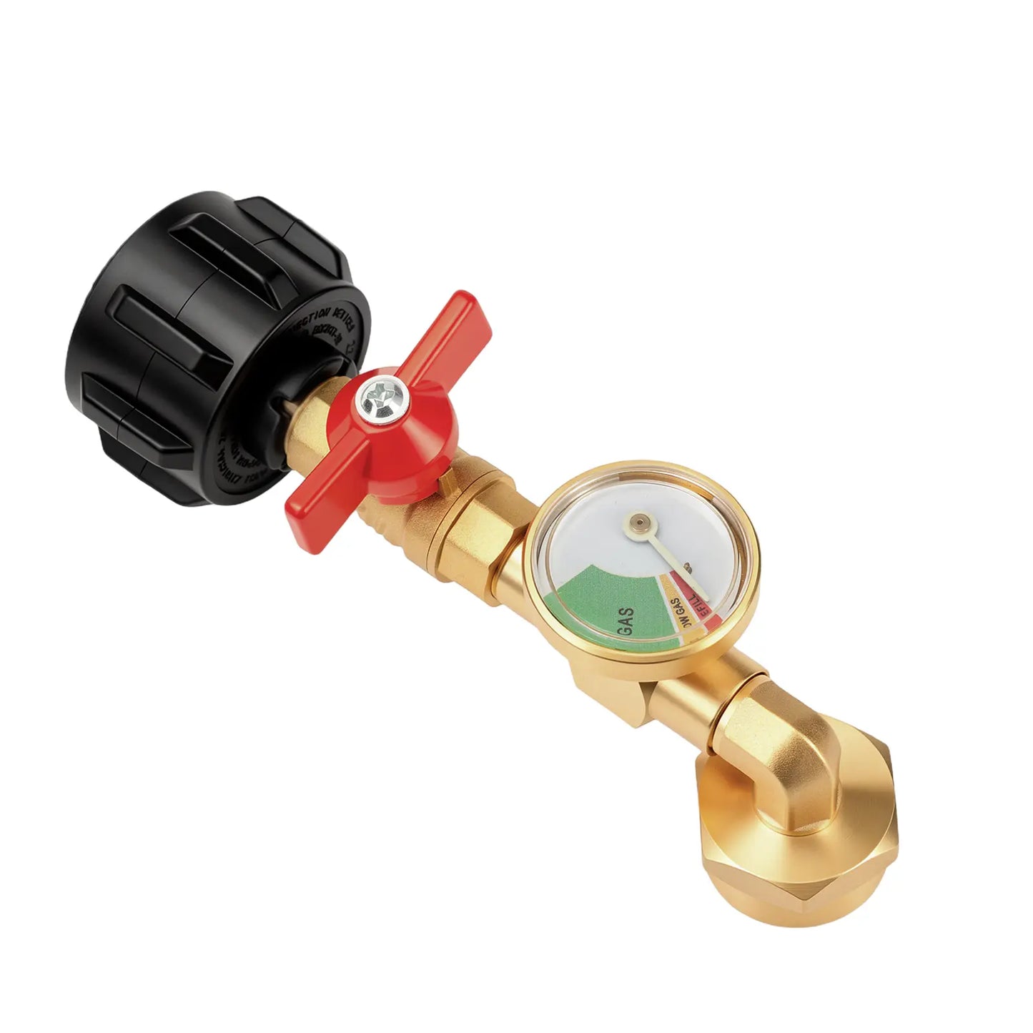 Propane Refill Adapter with Valve and Gauge | Fill 1lb Bottles from 20lb Tank