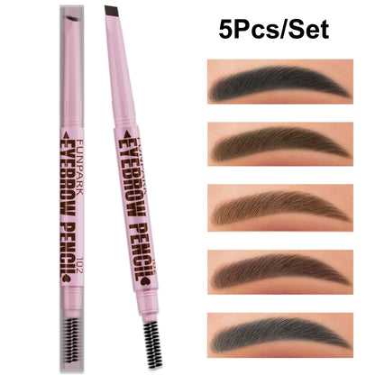Dual-Ended Long-Lasting Eyebrow Pen with Eyebrow Powder & Brush