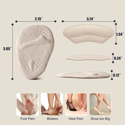 5 Pairs Ball of Foot Cushions - Soft Gel Metatarsal Pads for High Heels - Forefoot Pain Relief