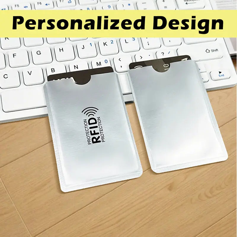 8-Pack RFID Blocking Card Sleeves – Protect Credit Cards & IDs from Electronic Theft