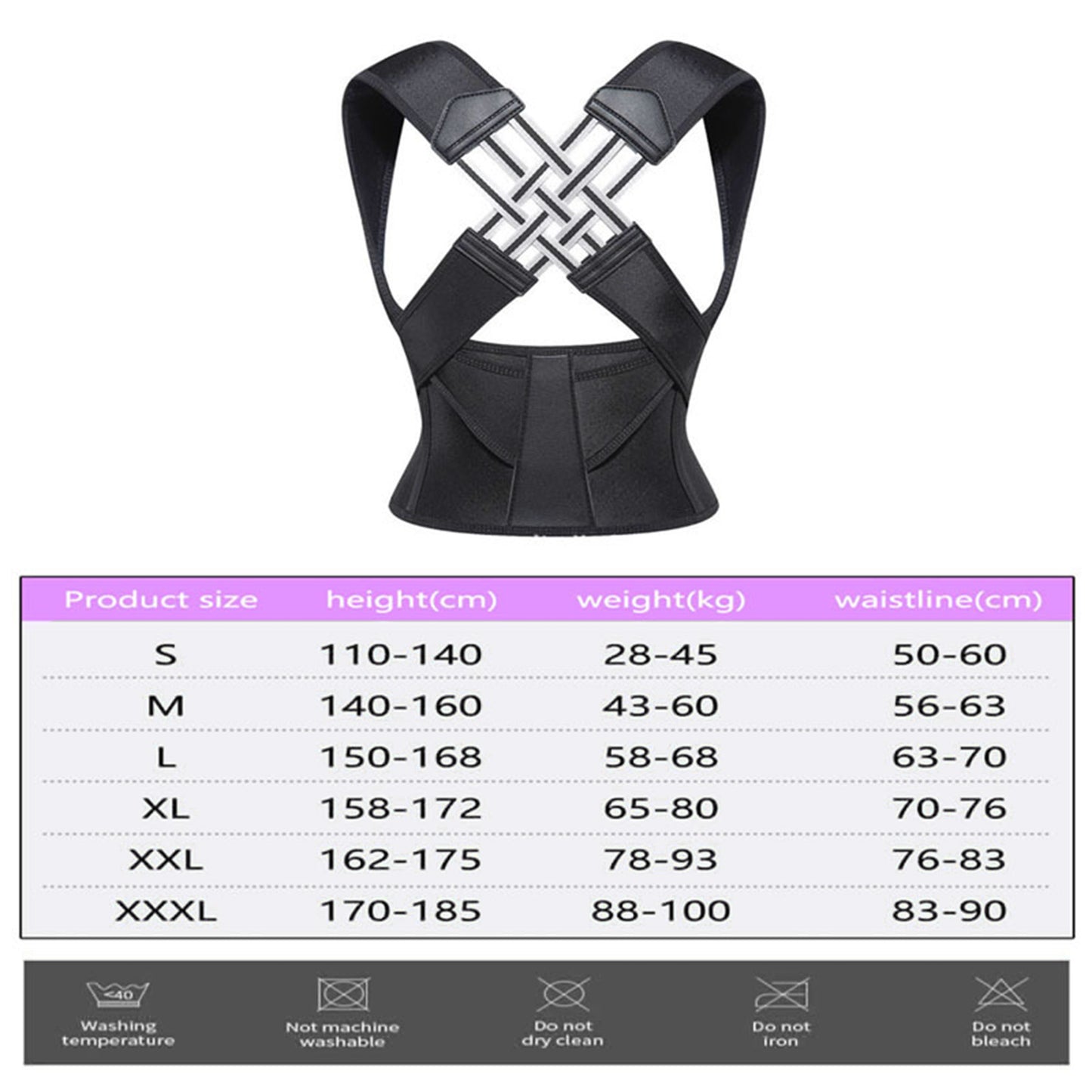 Posture Corrector for Women and Men Adjustable Shoulder Straightener,Back Support Brace