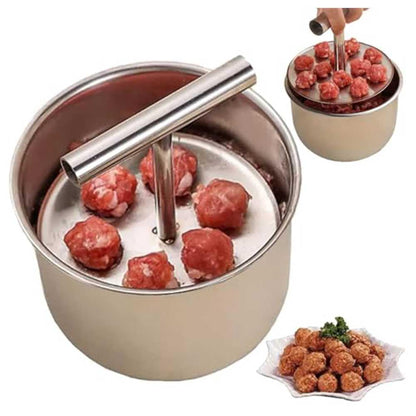 6/12 Balls Manual Meatball Maker Tool,Stainless Steel Meatball Making Mold