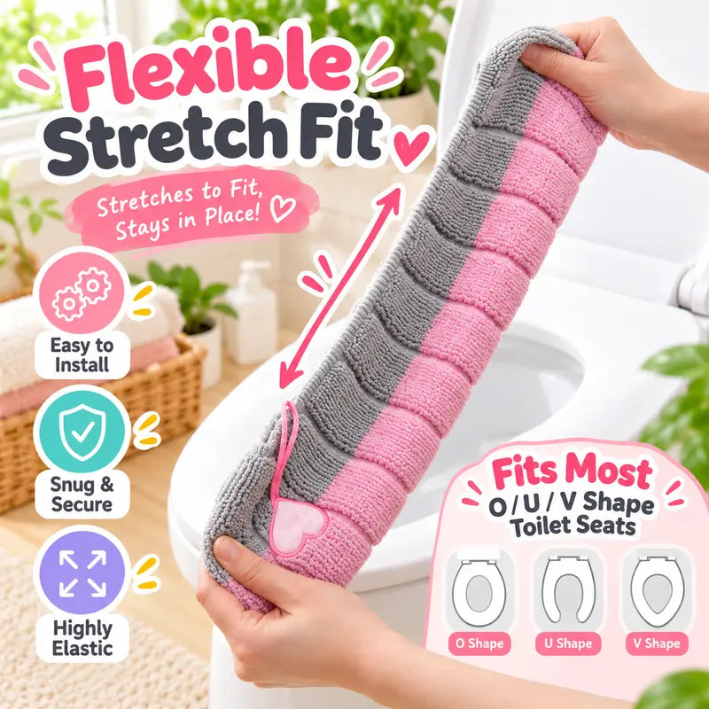 Plush Toilet Seat Covers, Soft Thick Chenille Toilet Seat Cushion