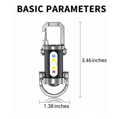 Portable Bright Keychain Flashlight - 7 Modes 1200 Lumens EDC Waterproof Keychains Flashlight