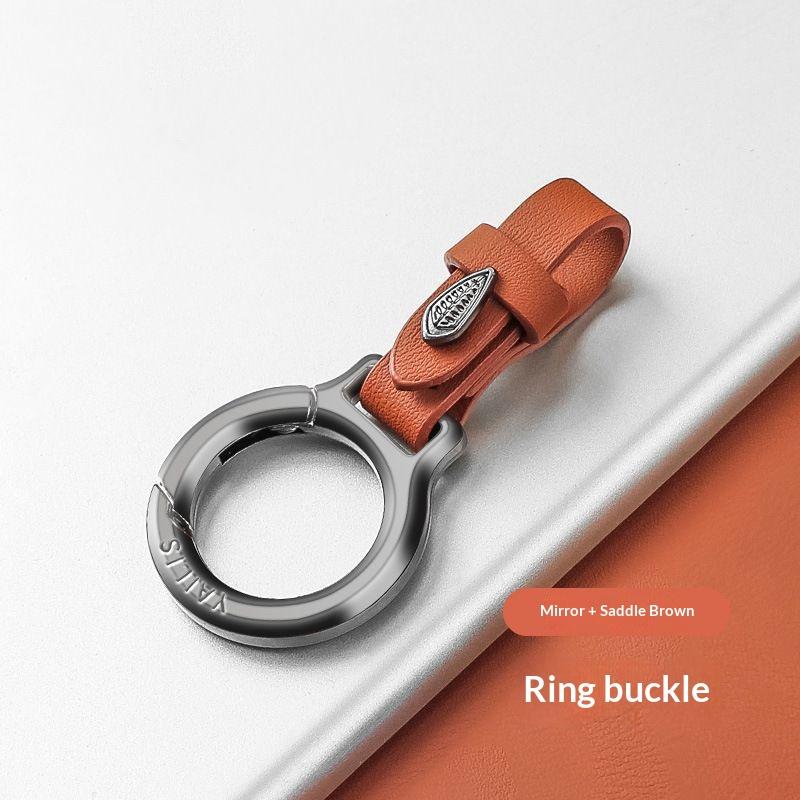 Durable Zinc Alloy Universal Aesthetic Keychain with Leather Strap
