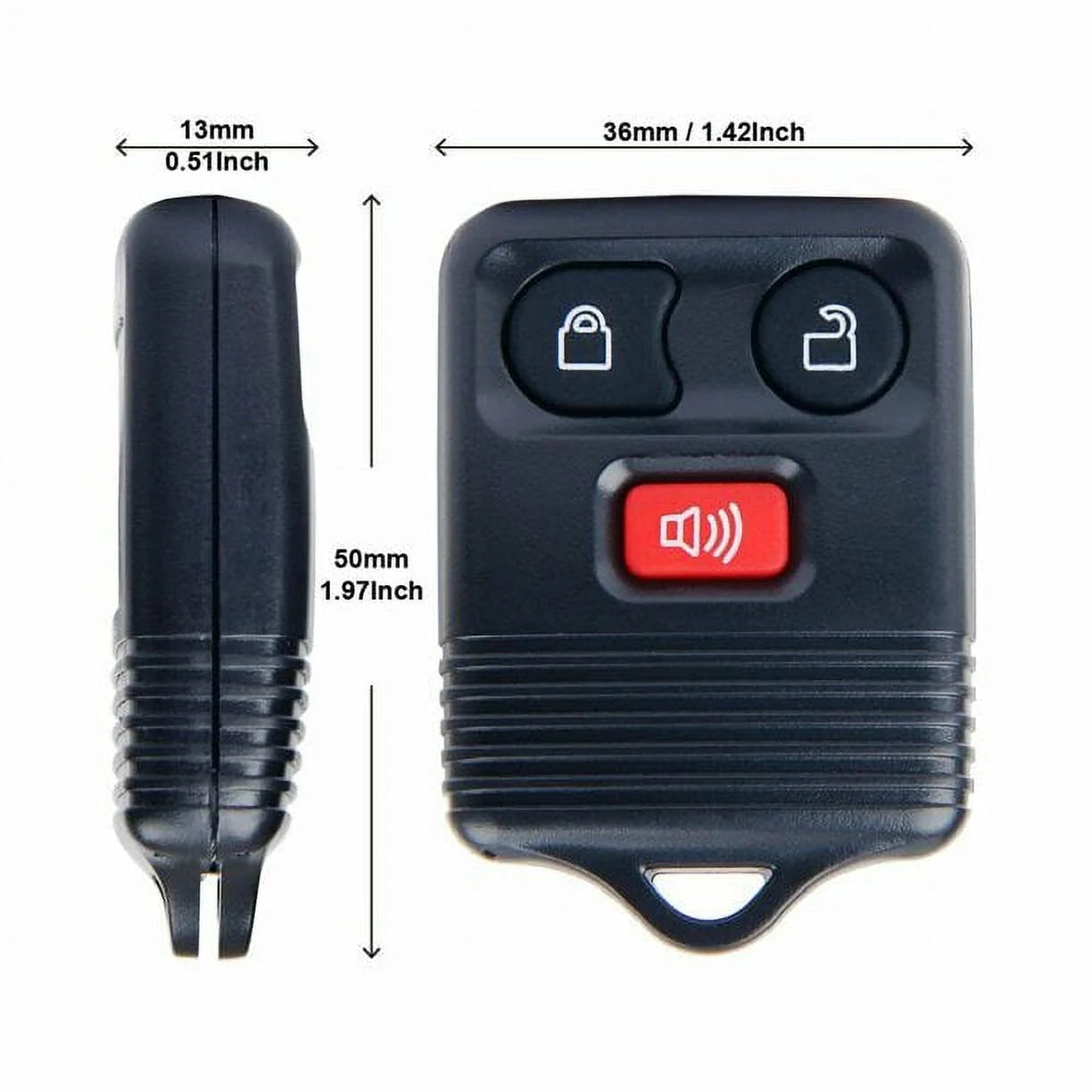 2 Pcs New Keyless Entry Remote Car Key Fob Clicker Transmitter Control For Ford