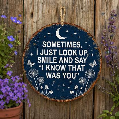 Memorial Garden Hanging Sign, Vintage Dandelion Metal Wall Art Sign