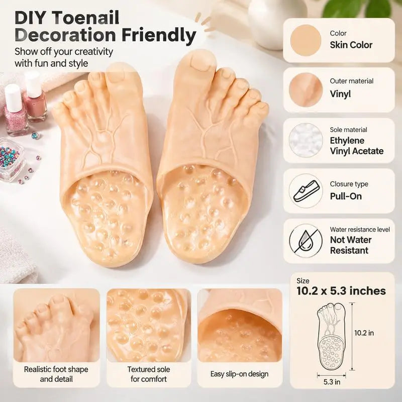 Realistic Fake Feet Prank Slippers