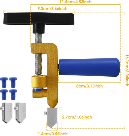 2 in 1 Aluminum Alloy Manual Tile Glass Cutter Tool Kit