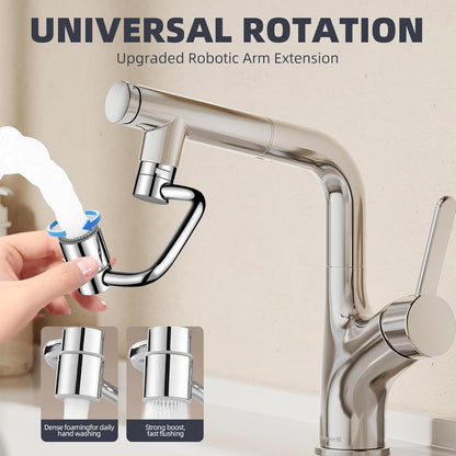 Universal Stainless Steel 360° Rotatable Faucet Aerator Extension