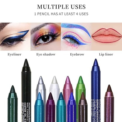 14 Colors Long Lasting Waterproof Eyeliner Pen Set