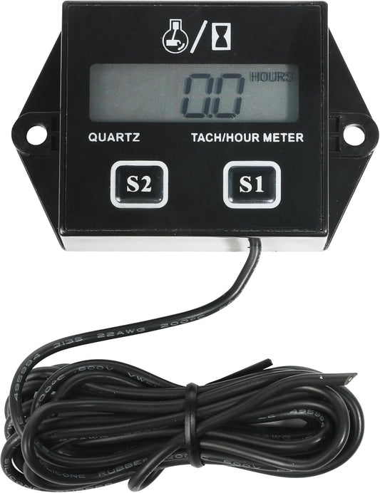 Digital Hour Meter & Tachometer Maintenance Reminder for Motorcycles, Gasoline-powered Lawnmowers, Tractors, Generators
