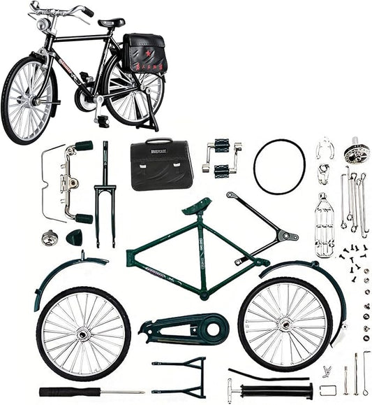51-Piece DIY Vintage 1:10 Scale Alloy Bicycle Model Ornament