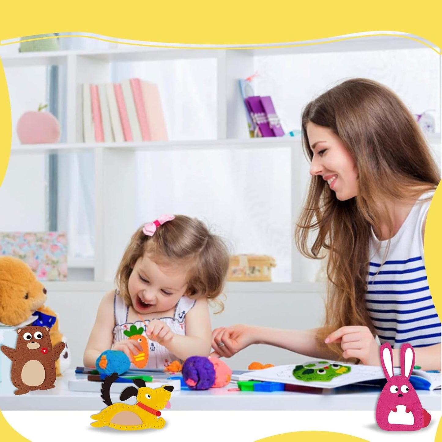 Cute Stuffed Animal Felt Sewing Kit for Kids