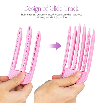 Hot Pink 2 Pack Wind Shaping Styling Comb for Volume & Heatless Curls