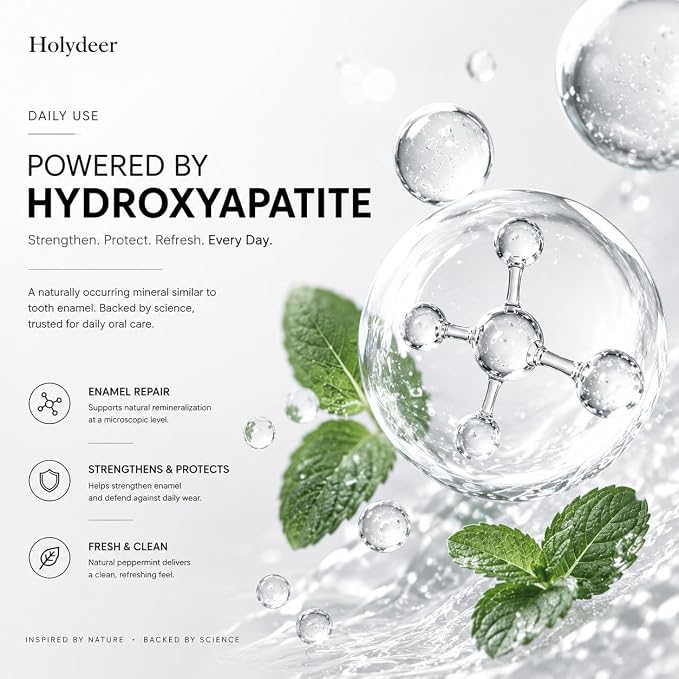 Nano-Hydroxyapatite Toothpaste, Mint, 7.5% nHAP, Fluoride-Free, Sensitive Whitening, Enamel Strengthening