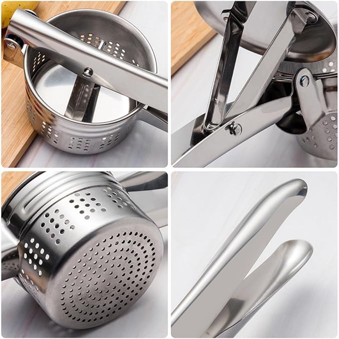 Multi Functional Stainless Steel Potato Ricer Masher for Pressing Gnocchi Spaghetti,Potatoes,Fruits,Vegetables