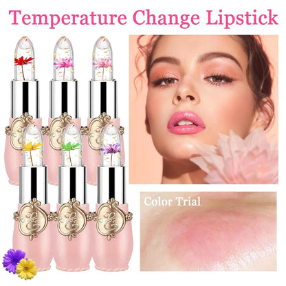 6PCS Crystal Flower Jelly Lipstick Set