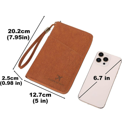 New RFID Anti-magnetic Passport Holder - Long Zipper Passport Clip