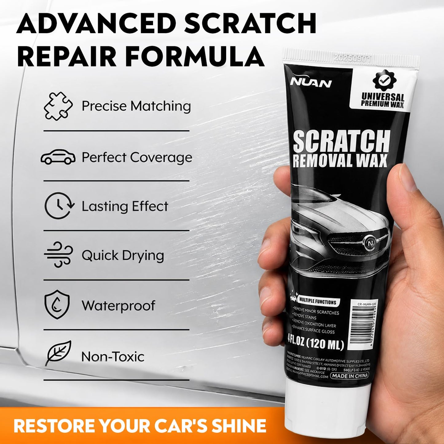 Scratch Remover for Vehicles, 2026 Upgraded Car Scratch Removal Wax Kit