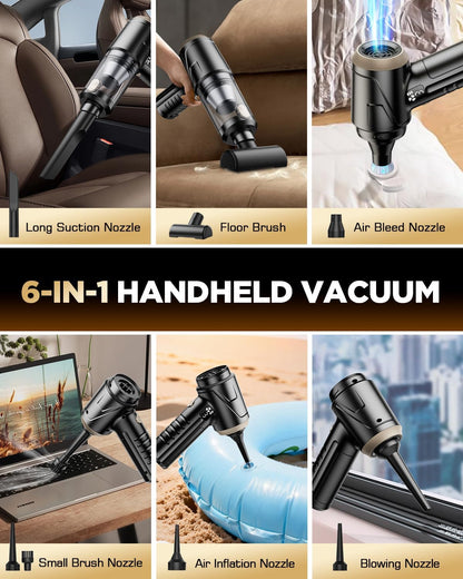 Cordless Brushless Motor Handheld Vacuum Cleaner for Car, Office Desk, Home