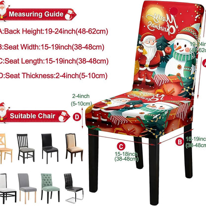 Stretch Christmas Dining Chair Covers, Chair Protector Slipcovers
