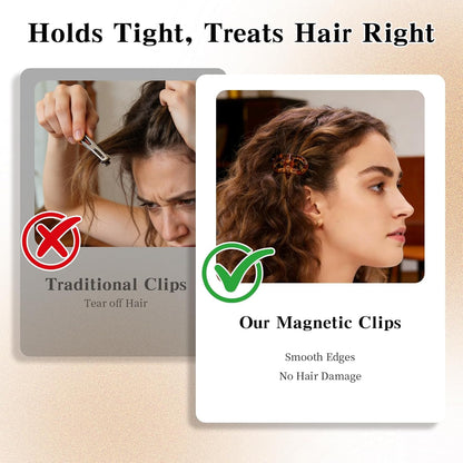 4Pcs Smart Magnetic Hair Clips - Strong Hold No-Slip