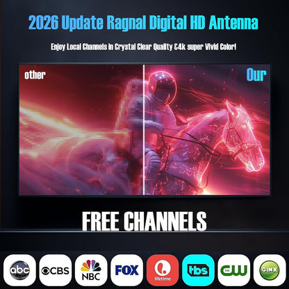 Portable Free Mini Digital TV Antenna with Magnetic Base