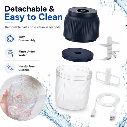 Upgraded Electric Garlic Crusher with Lid & Egg Beater