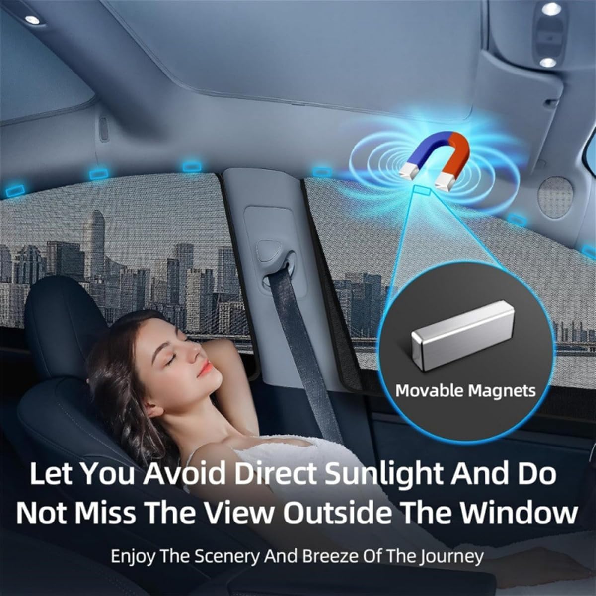 Magnetic Block UV Protection Cars Window Privacy Shades